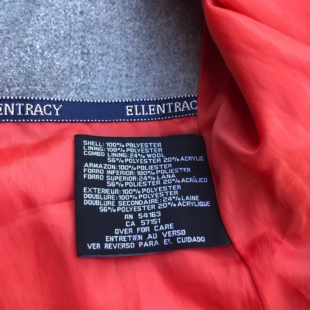 Ellen Tracy Hooded Belted Coral Pink Red Utility Jacket Windbreaker size PM - Picture 12 of 14